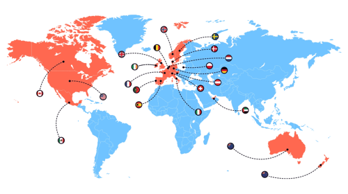 Bons cadeaux internationaux pour plus de 20 pays